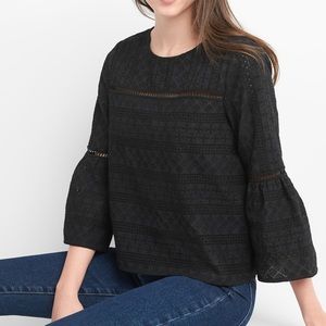 Eyelet Bell-Sleeve Top ♣️ NWT